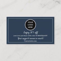 ネイビーブルーロゴありがとうビジネス報酬パンチ