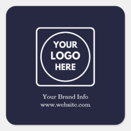 ネイビーブルーロゴ | 企業のプロフェッショナルブランディング スクエアシール