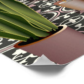 ネイビーブルーロマンチックビクトリアンバスルーム ポスター (角)