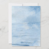 ネイビーブルーワイルドフラワーシック卒業 招待状 (裏面)