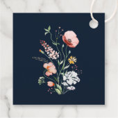 ネイビーブルーワイルドフラワーズメドウウェルカムギフトラベル フェイバータグ (裏面)