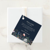 ネイビーブルーワイルドフラワーズメドウウェルカムギフトラベル フェイバータグ (インサイチュ)