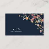 ネイビーブルーワイルドフラワーハネムーンウィッシュエンクロージャカード エンクロージャーカード (裏面)