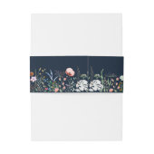 ネイビーブルーワイルドフラワーメドウ招待状用帯 招待状ベリーバンド (裏面例)