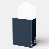 ネイビーブルーワイルドフラワー結婚式の引き出物ボックス フェイバーボックス (オープン)