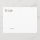 ネイビーブルーワイルドワン、ジャングル動物1歳の誕生日 インビテーションポストカード (裏面)