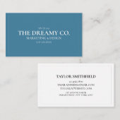 ネイビーブルーヴィンテージシンプル名刺 名刺 (正面/裏面)