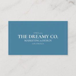 ネイビーブルーヴィンテージシンプル名刺 名刺