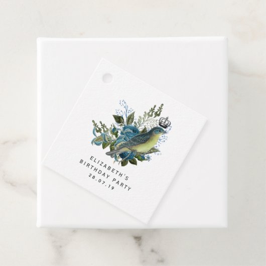 ネイビーブルーヴィンテージバードアンドクラウン フェイバータグ (インサイチュ)