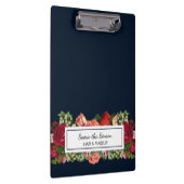 ネイビーブルーヴィンテージフローラ赤面 クリップボード (右)