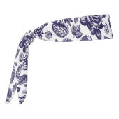 ネイビーブルーヴィンテージフローラ タイヘッドバンド (回転270)