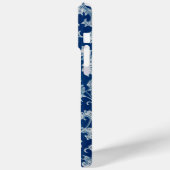 ネイビーブルー中国のヴィンテージ花柄 Case-Mate iPhoneケース (裏面 / 左)