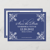 ネイビーブルー事件 | セーブ・ザ・デート案内 案内ポストカード (正面/裏面)