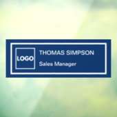 ネイビーブルー企業のロゴ会社社員スタッフ ウィンドウサイン (シート3)