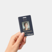 ネイビーブルー企業IDカード バッジ (手持ち)