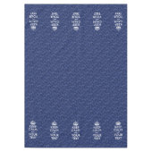 ネイビーブルー保迷彩柄Calmとテキスト テーブルクロス (正面)