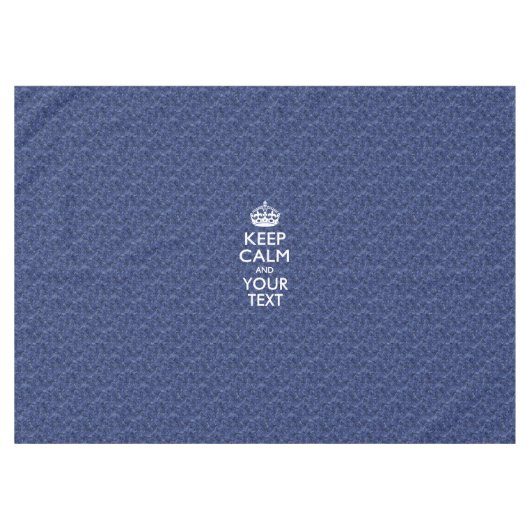 ネイビーブルー保迷彩柄Calmとテキスト テーブルクロス (正面(横))