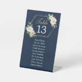 ネイビーブルー個人座席表番号 台座サイン (正面)