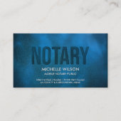 ネイビーブルー公証人公債署名エージェントの写真 名刺 (正面)