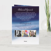 ネイビーブルー写真追悼追悼の思い出 プログラム (裏面)