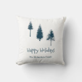 ネイビーブルー冬樹 クッション (正面)