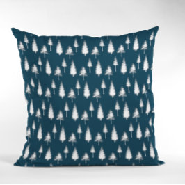 ネイビーブルー冬樹 クッション