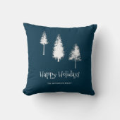 ネイビーブルー冬樹 クッション (正面)