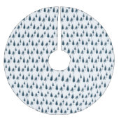 ネイビーブルー冬樹 ブラッシュドポリエステルツリースカート (正面)