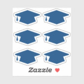 ネイビーブルー卒業ハットグラードキャップエンベロープシーリング シール (シート)