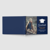 ネイビーブルー卒業写真大賞2022年サイン ゲストブック (全面)