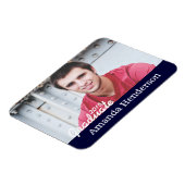 ネイビーブルー卒業写真発表磁石 マグネット (左側)