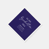 ネイビーブルー卒業時代おもしろいの卒業 スタンダードカクテルナプキン (角)