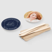 ネイビーブルー卒業生おめでとう ハンドファン (組立なし)