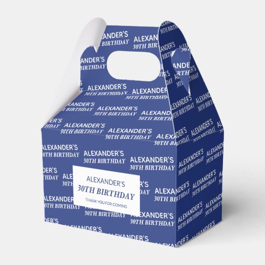 ネイビーブルー名&年齢誕生日お気に入りボックス フェイバーボックス (正面サイド)