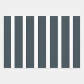 ネイビーブルー垂直ストライプ ラッピングペーパーシート (正面3)