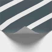 ネイビーブルー垂直ストライプ ラッピングペーパー (角)