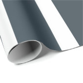 ネイビーブルー垂直ストライプ ラッピングペーパー (ロールコーナー)