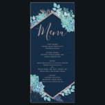 ネイビーブルー多肉植物&バラ金ゴールド結婚のメニュー メニュー<br><div class="desc">ネイビーブルー多肉質&バラ金ゴールドフレーム任意の色の背景(クリックカスタマイズ選択)フォント金ゴールド箔詳細、水色多肉質かわいらし、付きのメニューカードを使用して任意の色の背景（さらに選択）!～このデザインで私の店のコレクション結婚全体を見るために私の店をチェック！</div>