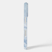 ネイビーブルー大理石ゴールドラメモノグラム Case-Mate iPhoneケース (裏面 / 右)
