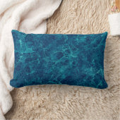 ネイビーブルー大理石テクスチャ ランバークッション (ブランケット)