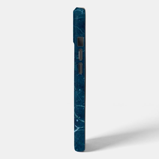 ネイビーブルー大理石テクスチャ Case-Mate iPhoneケース (裏面 / 左)