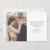 ネイビーブルー天星サンキューウェディング写真 サンキューカード (裏面)