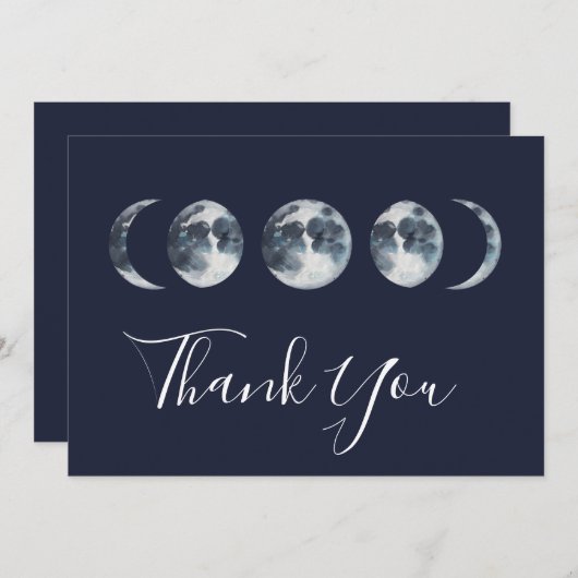 ネイビーブルー天月相 サンキューカード (正面/裏面)