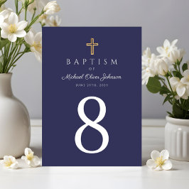 ネイビーブルー宗教十字騎士団バプテスマ テーブルナンバー