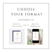 ネイビーブルー宗教十字騎士団バプテスマ 招待状