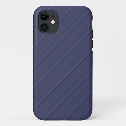ネイビーブルー対角線 Case-Mate iPhoneケース (裏面)