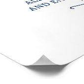 ネイビーブルー座席抜き式のサインを選ぶ ポスター (角)