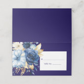 ネイビーブルー座席表ゲストテーブルNo.応答カード プレイスカード (外部開封)