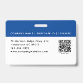 ネイビーブルー従業員の写真ID会社セキュリティ バッジ (裏面)