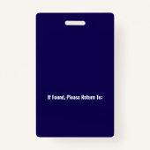 ネイビーブルー従業員フォトID会社セキュリティバッジ バッジ (裏面)